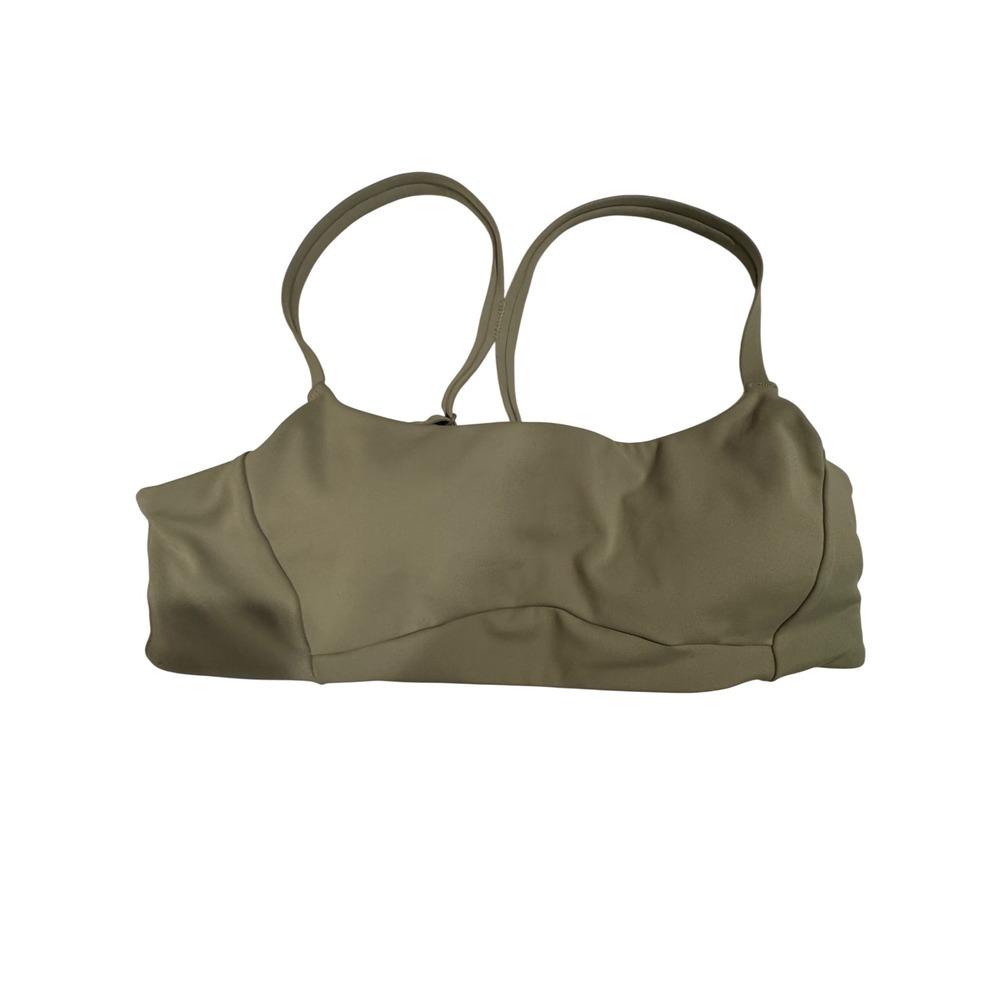 Athleta Women Olive Green Racerback Sports Bra Yoga Activewear Size S